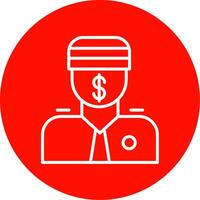 Bribe Line Circle color Icon vector