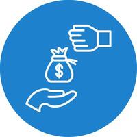 Bribery Line Circle color Icon vector
