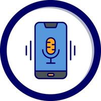 Mobile Voice Assistant Vector Icon