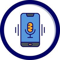 Mobile Voice Assistant Vector Icon