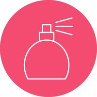 perfume botella línea circulo color icono vector