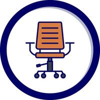 icono de vector de silla de oficina