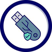 Usb Secure Vector Icon