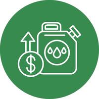 Oil Price Line Circle color Icon vector