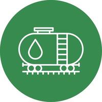 Oil Tank Line Circle color Icon vector