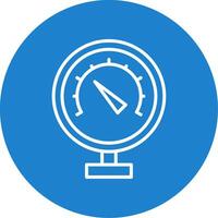Pressure Meter Line Circle color Icon vector