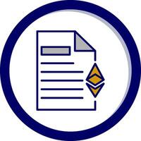 Ethereum Document Vector Icon