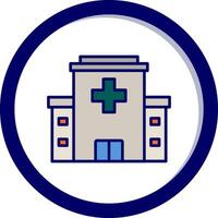 icono de vector de edificio de hospital