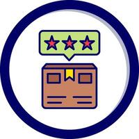 Delivery Box Rating Vector Icon