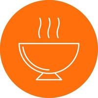 Soup Line Circle color Icon vector