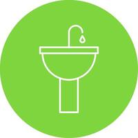 Sink Line Circle color Icon vector