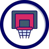 icono de vector de aro de baloncesto