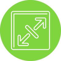 Expand Line Circle color Icon vector