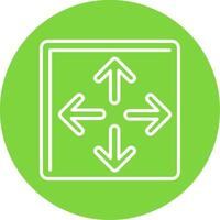 Maximize Line Circle color Icon vector