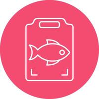 Fish Cooking Line Circle color Icon vector