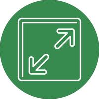 Resize Line Circle color Icon vector