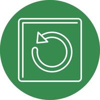 Undo Line Circle color Icon vector