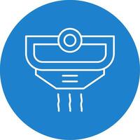 Smoke Detector Line Circle color Icon vector