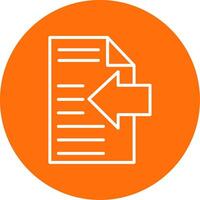 Import Line Circle color Icon vector