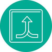 Split Line Circle color Icon vector