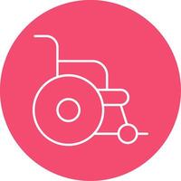 Wheelchair Line Circle color Icon vector