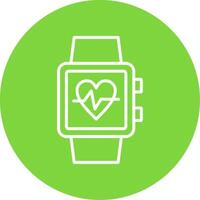 Smart Watch Line Circle color Icon vector