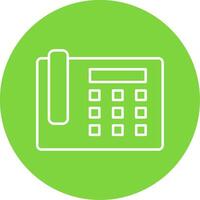 Landline Line Circle color Icon vector