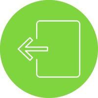 Exit Door Line Circle color Icon vector