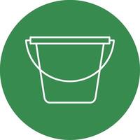 Bucket Line Circle color Icon vector