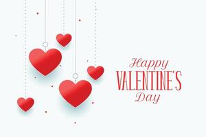 elegant happy valentines day hearts background design vector