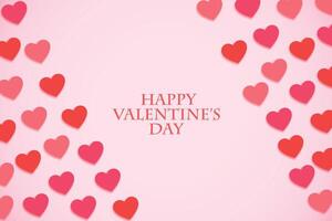 valentines day event banner with pink shades hearts vector