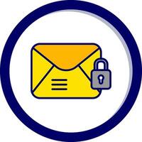 Email Encrypted Vector Icon