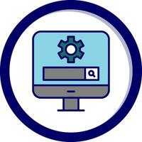 Computer Search Engine Vector Icon