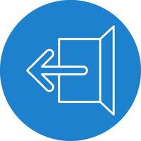 Logout Line Circle color Icon vector