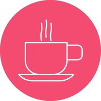 Hot Coffee Line Circle color Icon vector