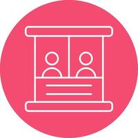 Ticket Box Line Circle color Icon vector