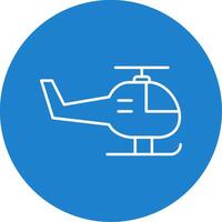 helicóptero línea circulo color icono vector