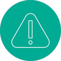 Warning Line Circle color Icon vector