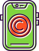 Copyright Filled Icon vector
