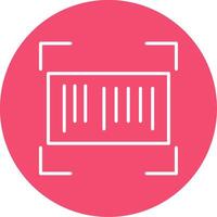 Barcode Line Circle color Icon vector