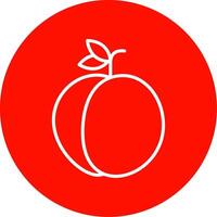 Peach Line Circle color Icon vector