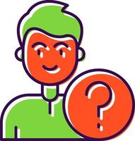 Question Filled Icon vector