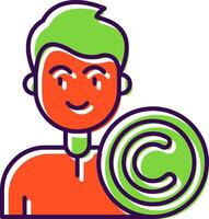 Copyright Filled Icon vector