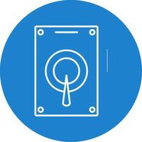 Hard Drive Line Circle color Icon vector