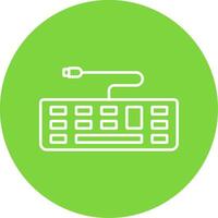 Keyboard Line Circle color Icon vector