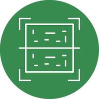 Qr Code Line Circle color Icon vector