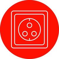 Wall Socket Line Circle color Icon vector