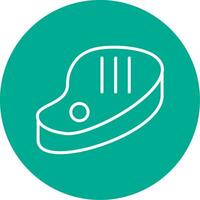 Meat Line Circle color Icon vector