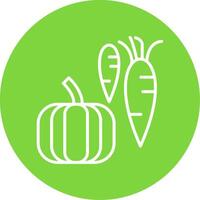 Vegetables Line Circle color Icon vector