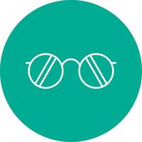Sunglasses Line Circle color Icon vector